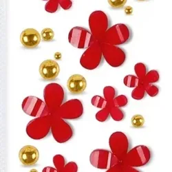 Sobre de Flor de Resina Roja