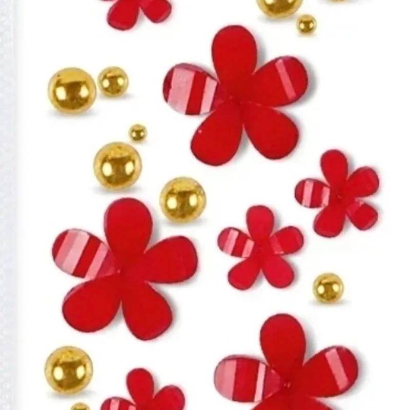 Sobre de Flor de Resina Roja