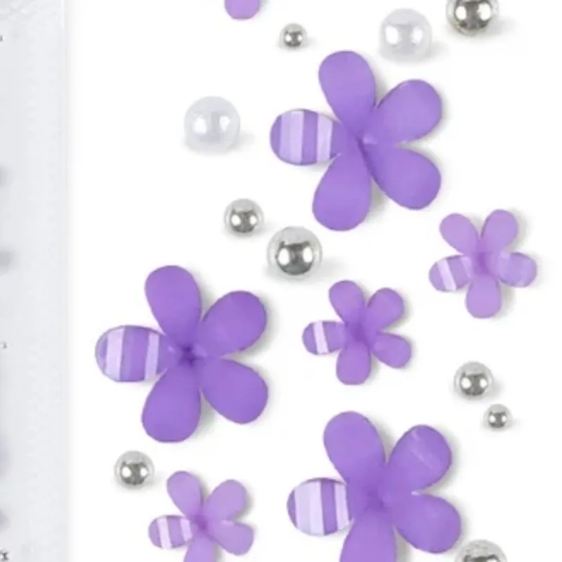 Sobre de Flor de Resina Violeta