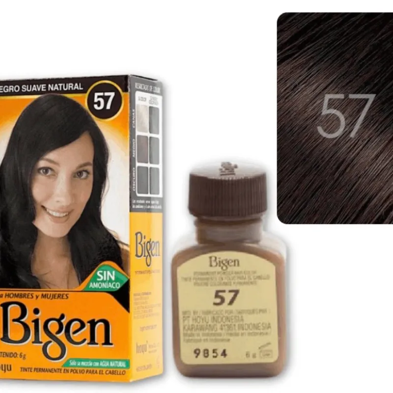 Tinte Bigen 57 Negro Suave Natural