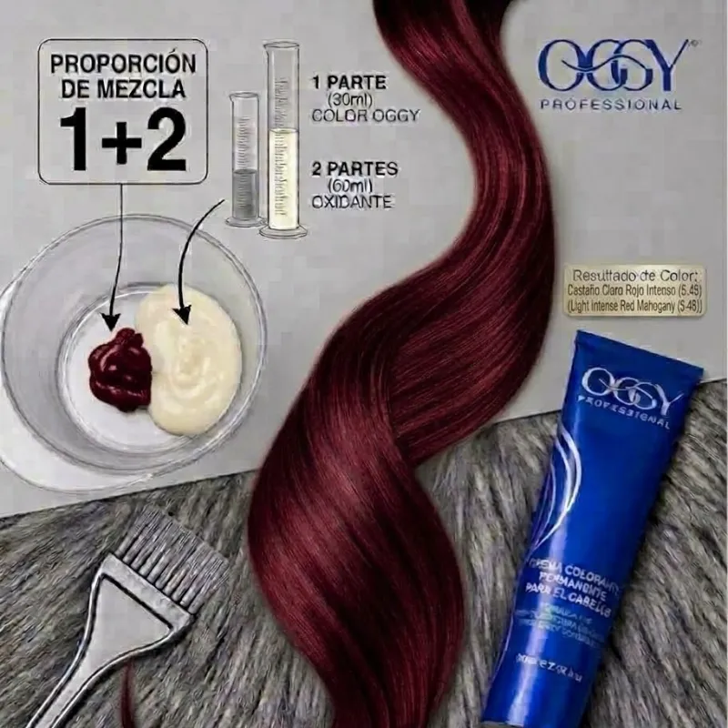 Tinte Oggy Castaño Claro Rojo Intenso 5.45