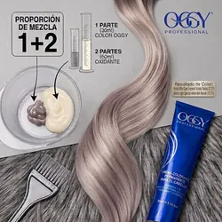Tinte Oggy Rubio Especial Perlado Cenizo 12.21