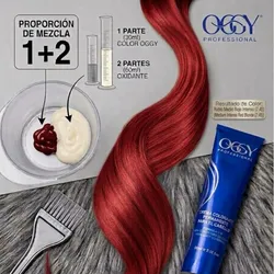 Tinte Oggy Rubio Medio Rojo Intenso 7.45