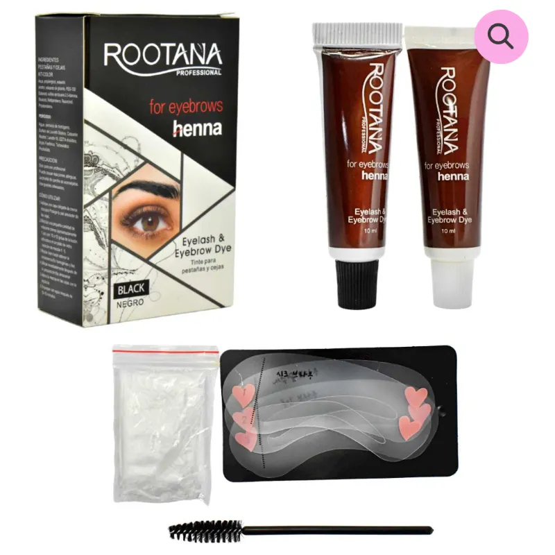 Tinte Para Cejas y Pestañas Rootana Henna