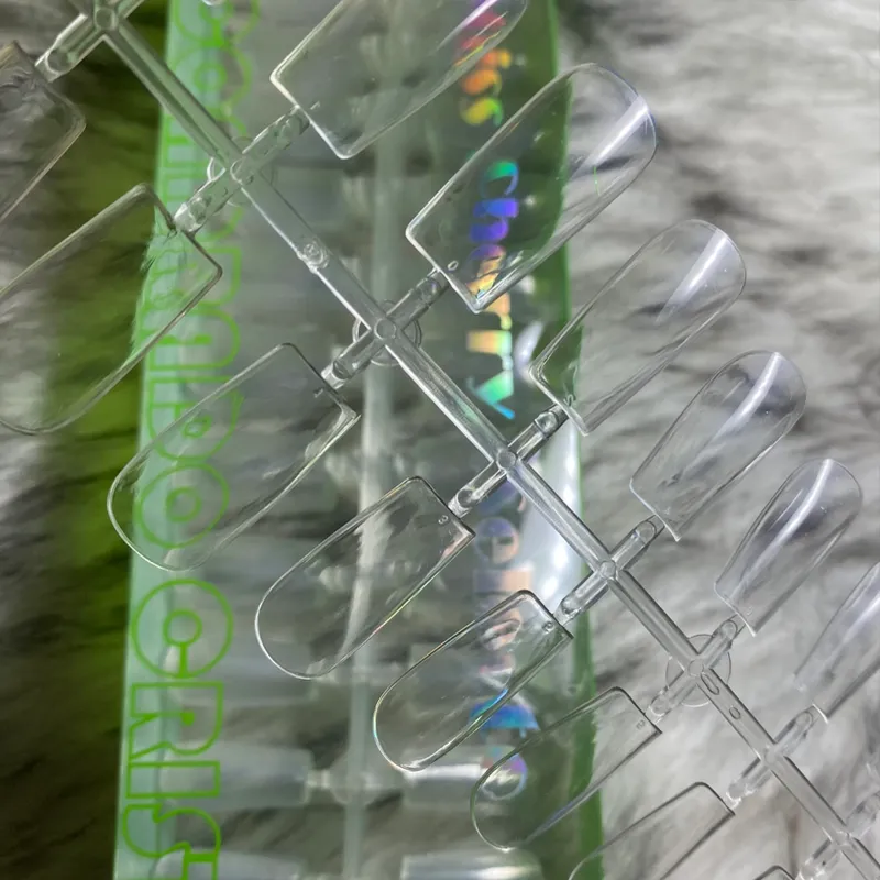 Tips Soft Gel Coffin Cristal 