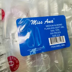 Tips Soft Gel Almendra 500pzs