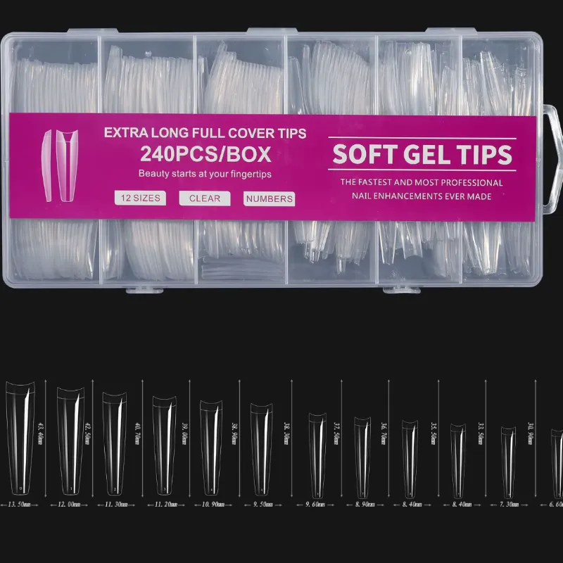 Tips Soft Gel Coffin 4xl