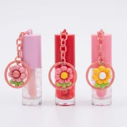 Gloss  con llavero diseño florecita 🌸