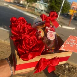 Caja y Vaso de cúpula con minidonas