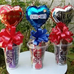Vaso relleno de confituras