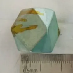 Actrilico Rombo Azul y dorado