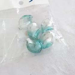 Cuentas azul y blanco
