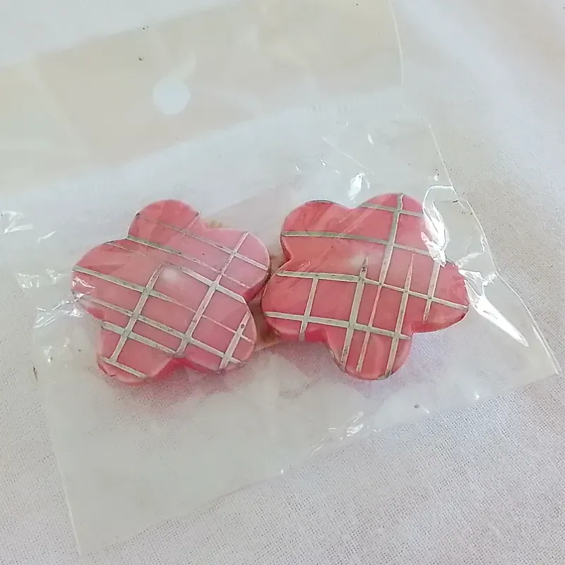Flores rosadas, 2 piezas