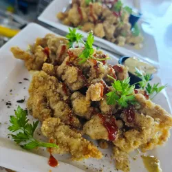 Fajitas de pollo empanadas