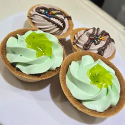 Tartaletas rellenas de crema