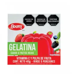 Gelatina Boom sabor frutos rojos