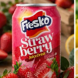 Jugo de fresa enlatado Fresk