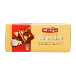 Tableta de chocolate con leche Pobeda 
