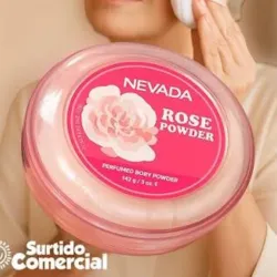 Talco de rosas con aplicador Nevada