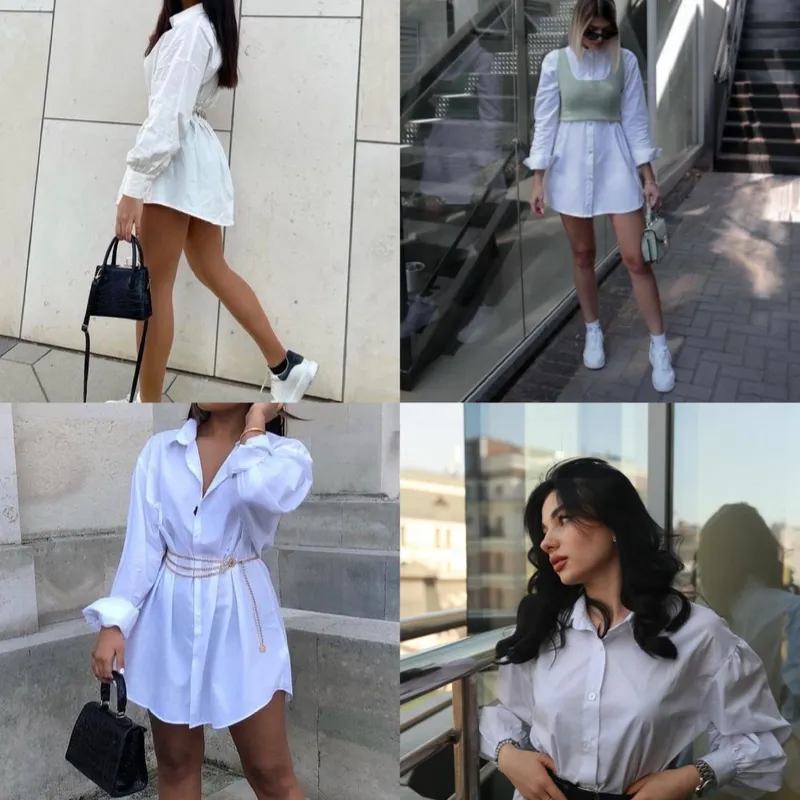 Camisero blanco tipo vestido