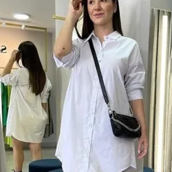 Camisero blanco tipo vestido