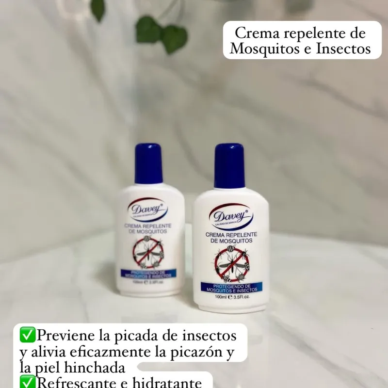 Crema repelente de mosquitos e insectos 