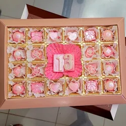 Bombones personalizados de chocolate blanco