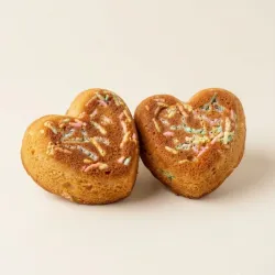 Panquesitos de Vainilla con forma de Corazón