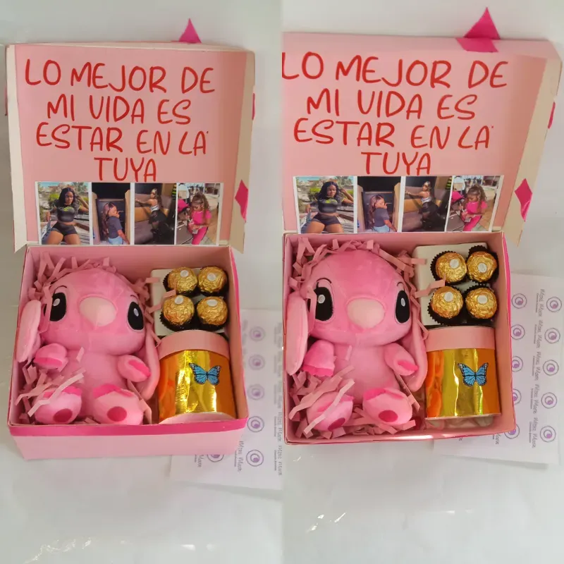 Caja con peluche y Chocolates 