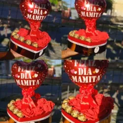 Caja de rosas y bombones 