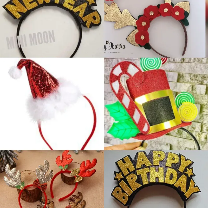 Diademas navideñas 