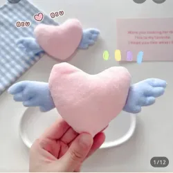 Mini peluche corazón con alas 