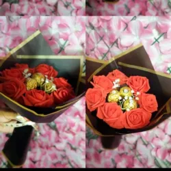 Ramo de rosas y bombones 