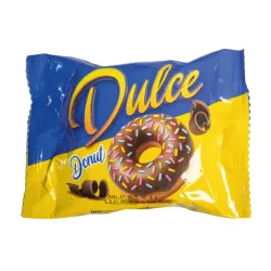 Dona cubierta de chocolate y chispas