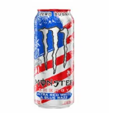 Monster ultra red white & blue razz