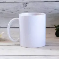 Jarra 11 onz Blanca Cilíndrica Sublimación