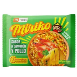 Sopa instantánea camarón y pollo miriko