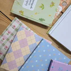 Mini agendas de colores pasteles