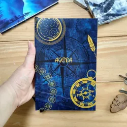 Agenda de brújulas azul
