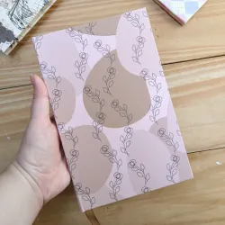 Agenda de patrón de flores minimalista