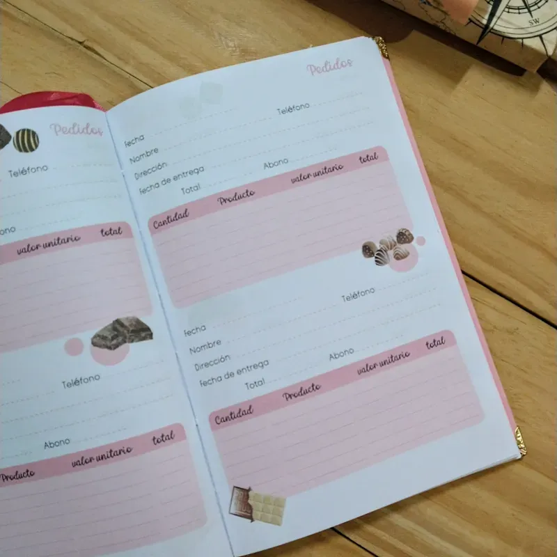 Agenda de pedidos de bombones 