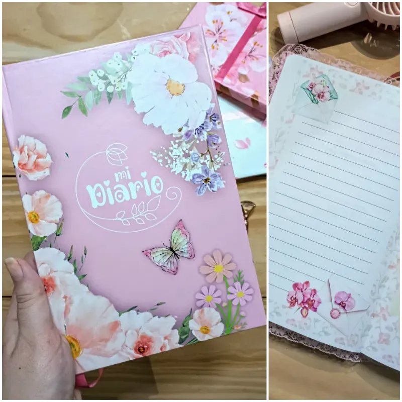 Agenda diario rosado