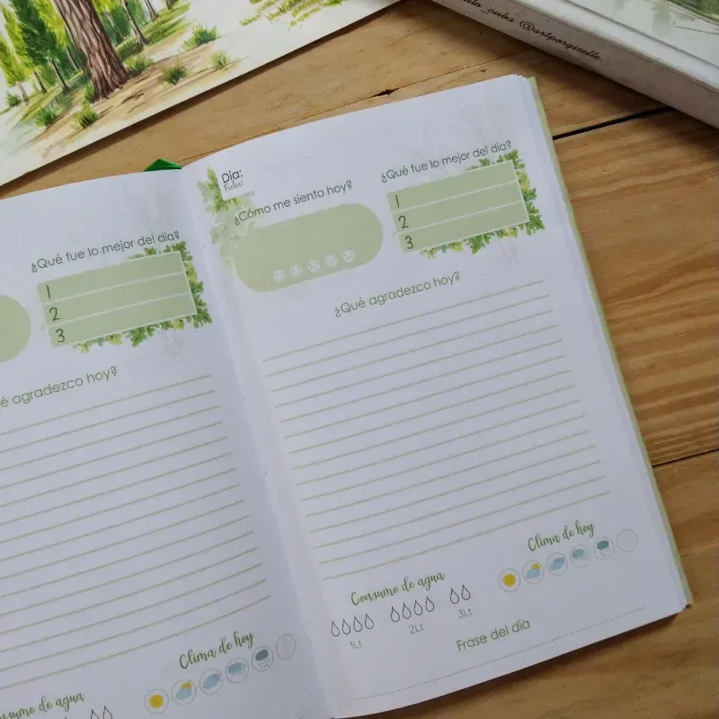 Diario de gratitud de naturaleza 