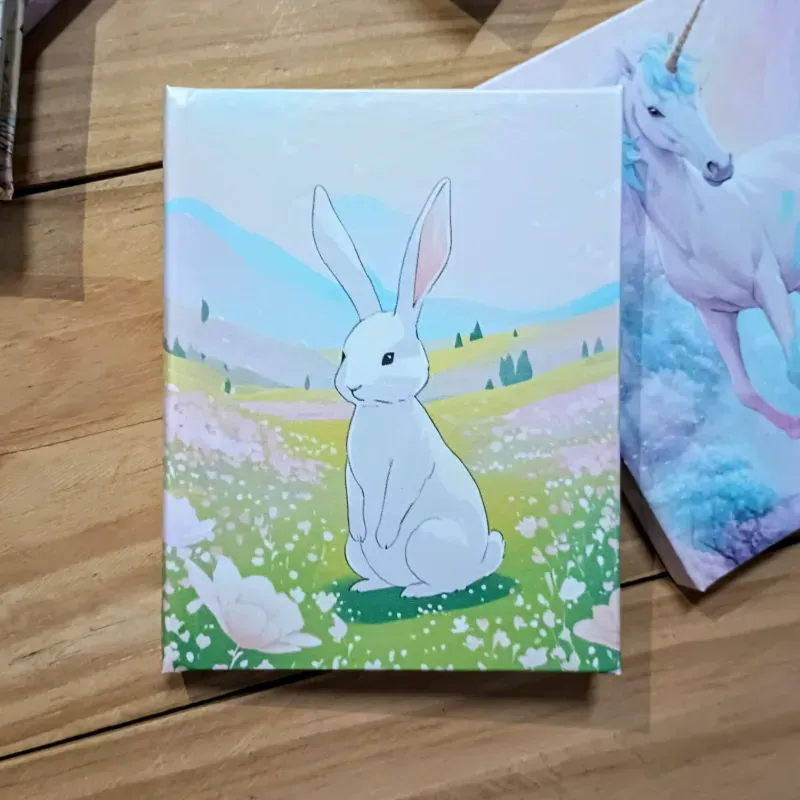 Diseño de conejito en el prado