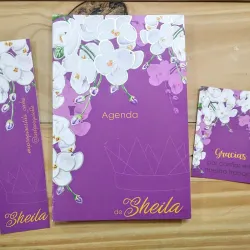 Diseño de flores blancas 