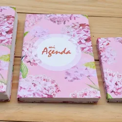 Diseño de hortensias rosadas