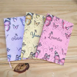 Diseño de mariposas con nombre 