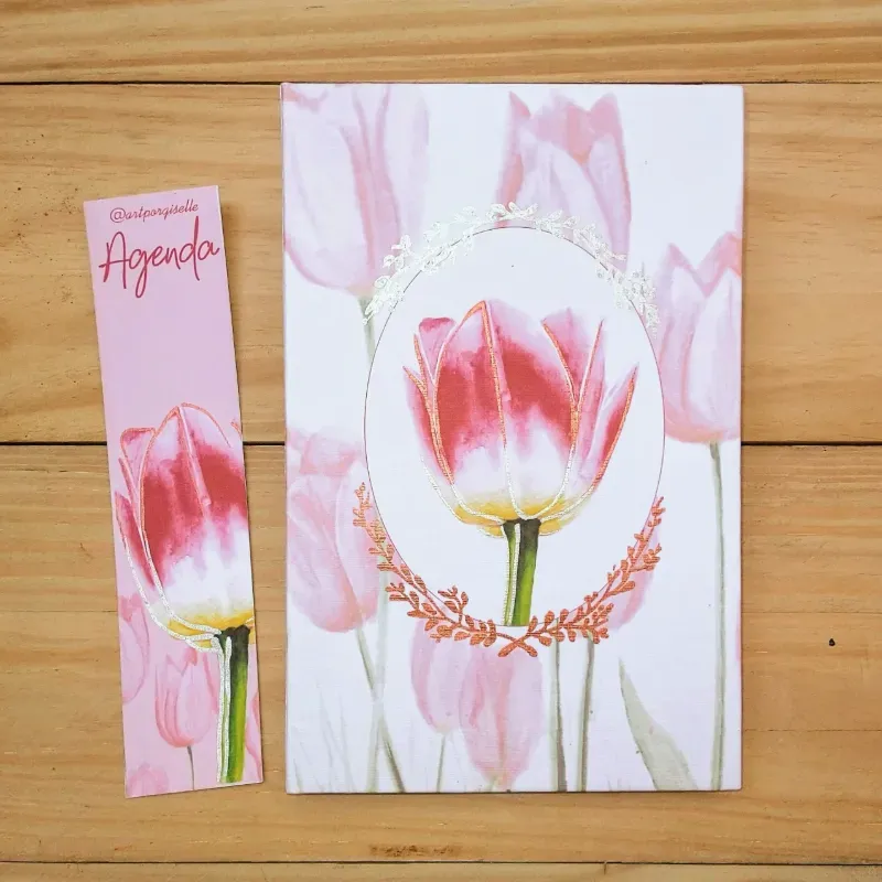 Diseño de tulipán rosado