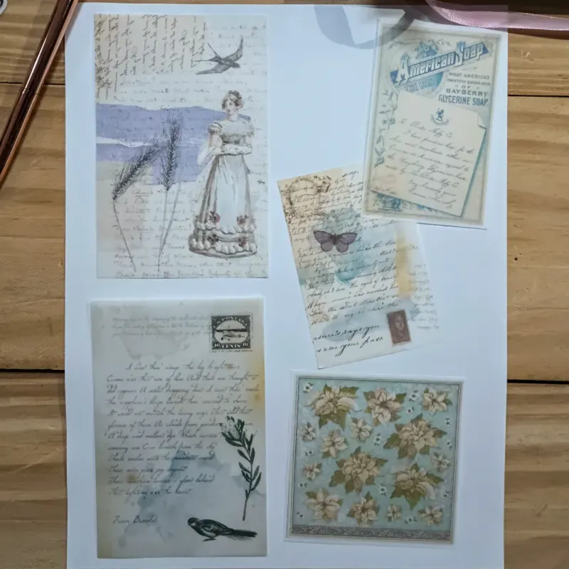 Pegatina vintage de cartas