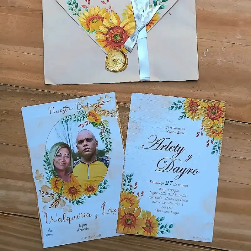 Invitación de girasoles 